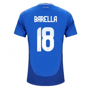 Itálie Nicolo Barella #18 Domácí Dres ME 2024 Krátký Rukáv